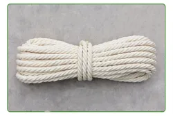 Wholesale strong natural  cotton twisted macrame cord 8mm