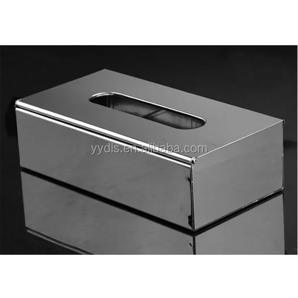 Hotel using stainless steel tissue box Square toilet paper holder Table paper towel dispenser