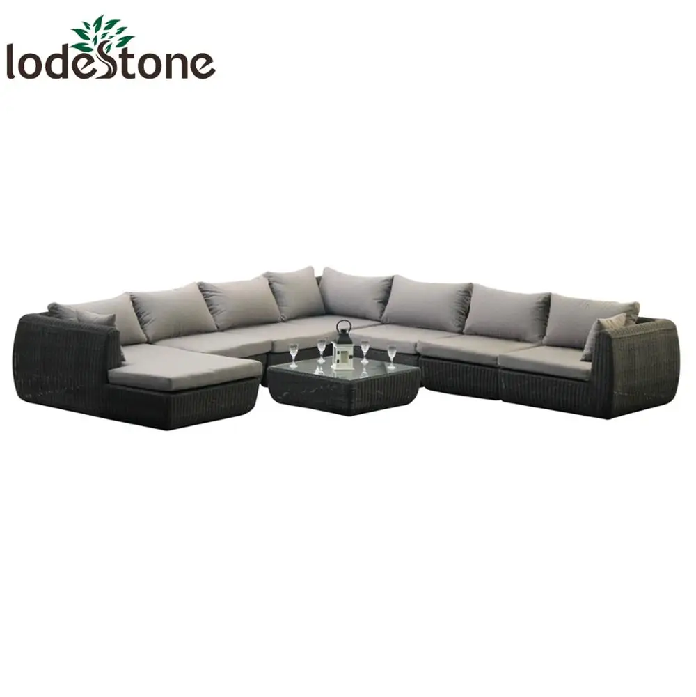 
Hot selling patio round rattan sectional outdoor sofa set royal garden outdoor furniture 