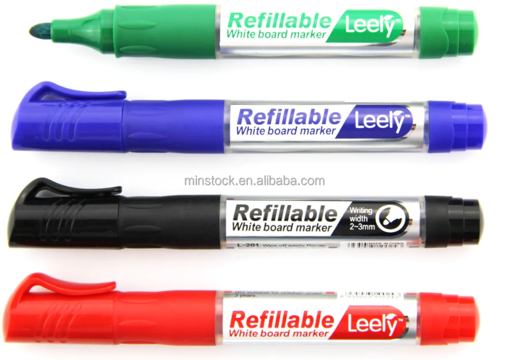 Colorful Refillable Glass Board Marker Pen