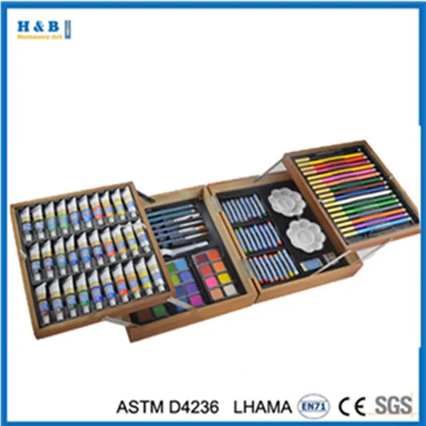 107pc профессиональный мега деревянная коробка искусства мноёество