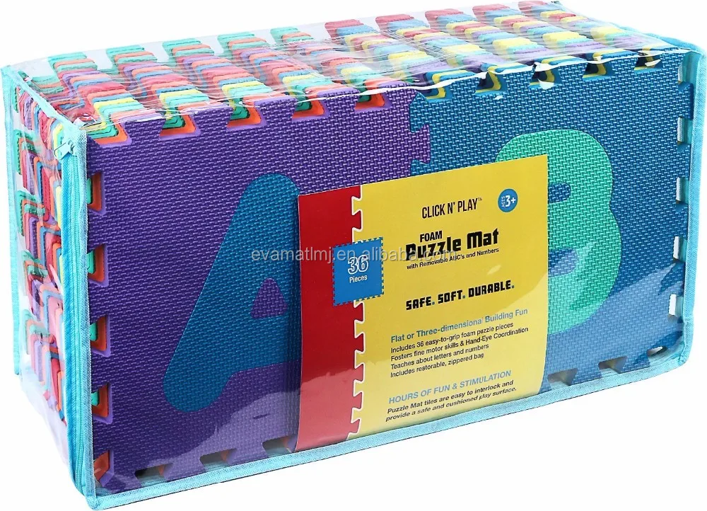 
red blue green yellow color baby Puzzle Jigsaw Gym Mat letter fruit eva puzzle mat 