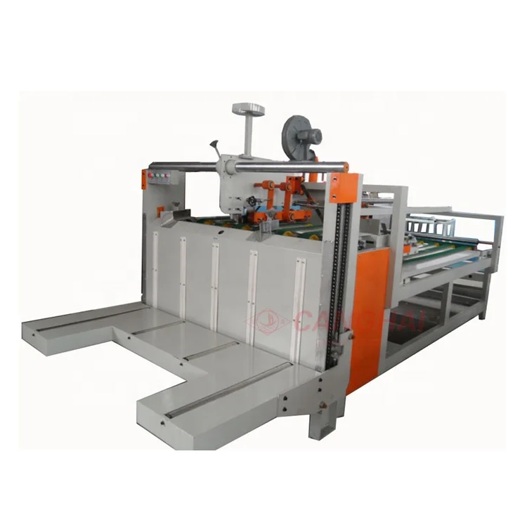 semi-automatic folder gluer machine/carton box folding gluing machine/corrugated box folder gluer
