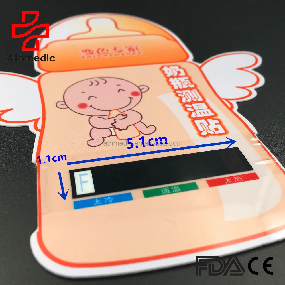 2025 Athmedic promotion water gift LCD baby milk bottle thermometer strip sticker