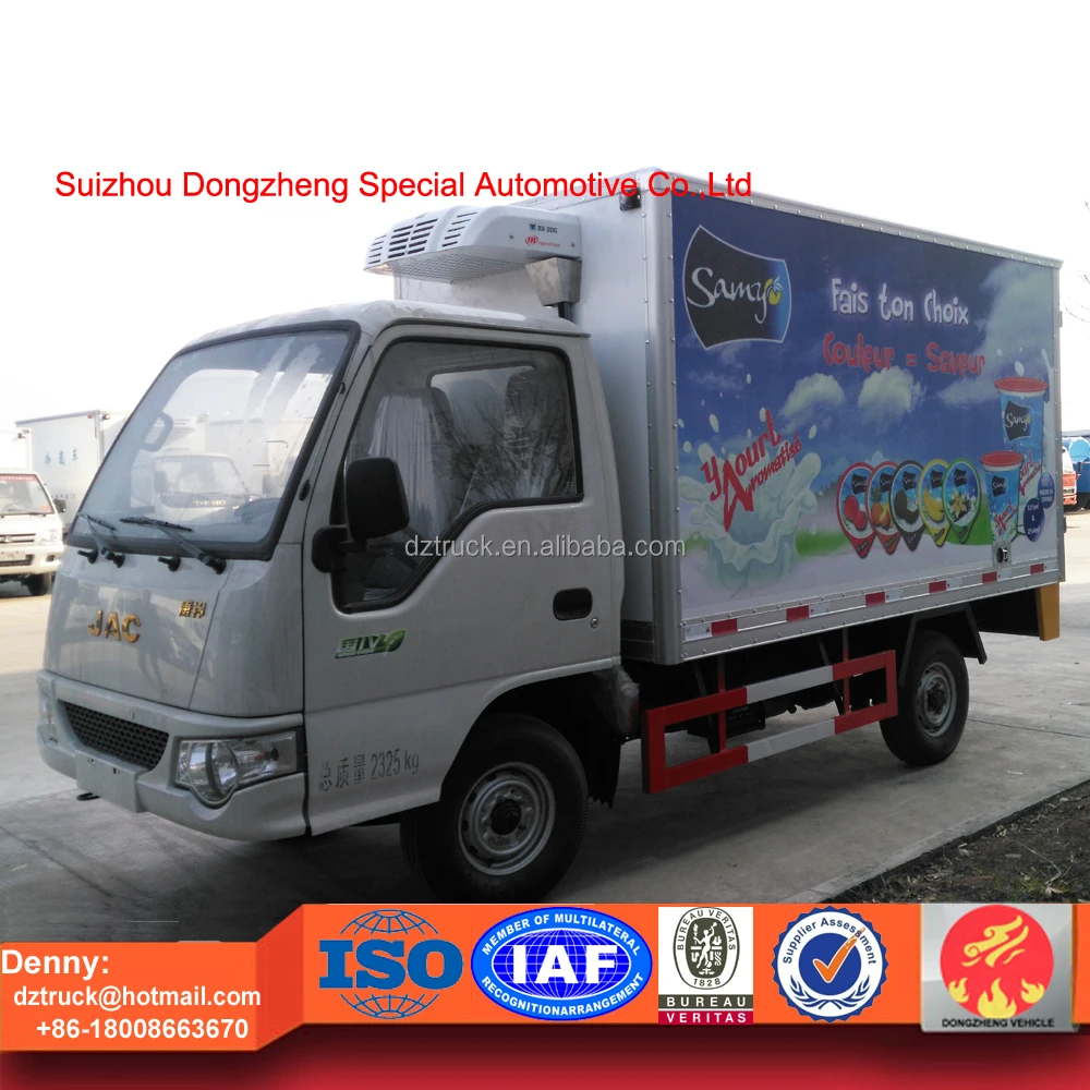 thermo king refrigeration unit truck, mini Freezer truck, frozen meat transport truck