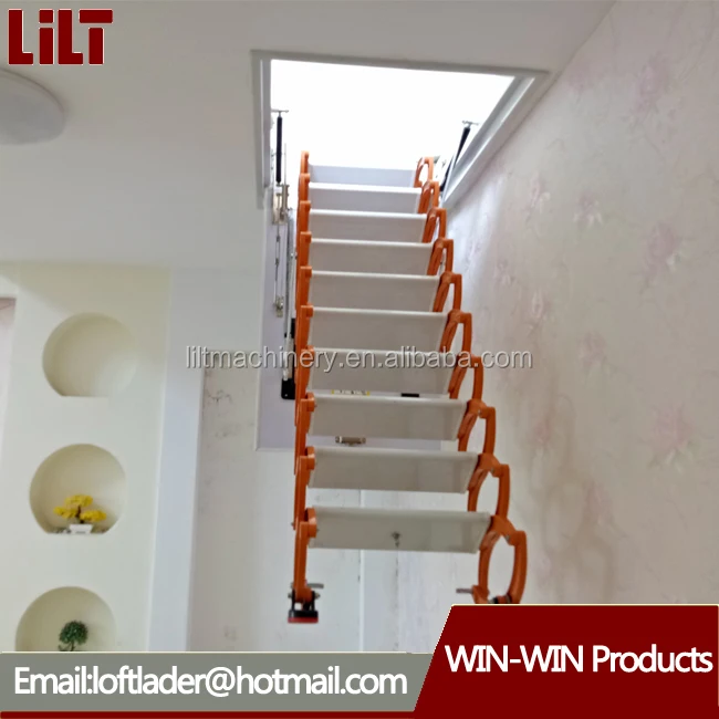 Steel ladders for loft retractable staircase to save more space domestic ladder lofts