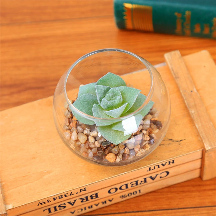 Highly realistic small size artificial plants succulents pots for home decoration