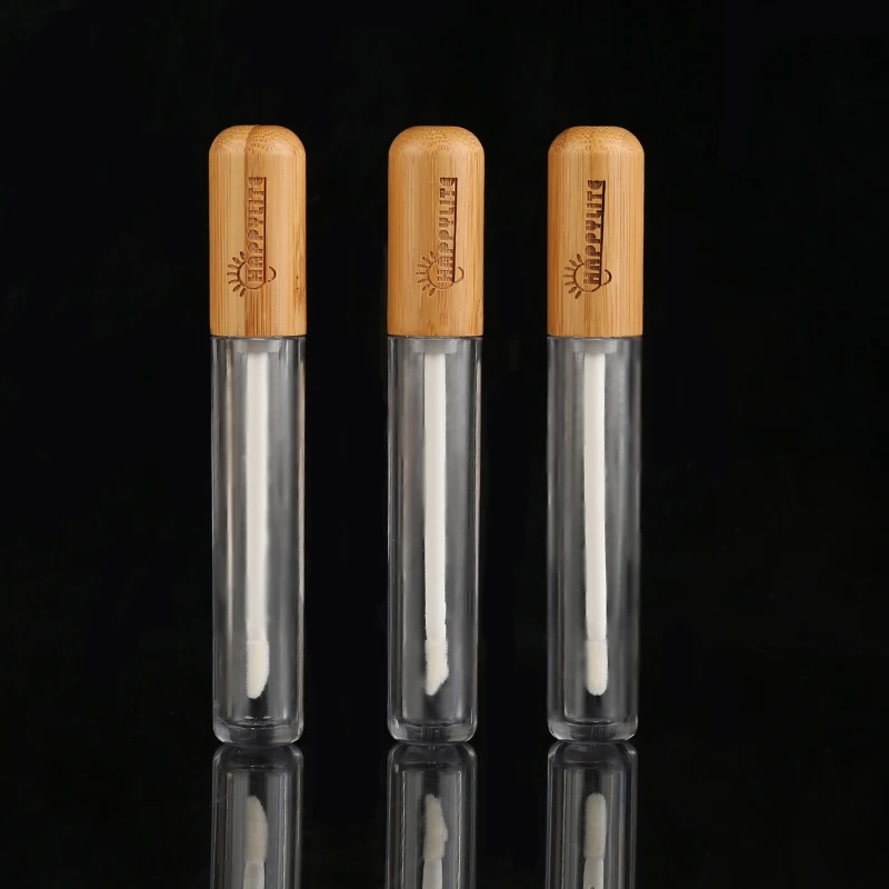 5ml Eco Friendly Lip Gloss Containers Tube Packaging 5ml Mini Bamboo Lipstick Tube
