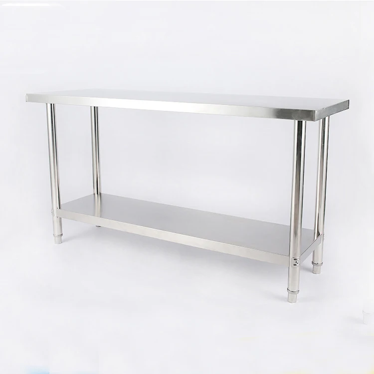 Premium quality stainless steel commercial kitchen industrial work table