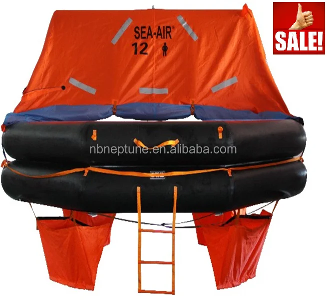 Throw-over Type 12 person Solas Inflatable Life Raft