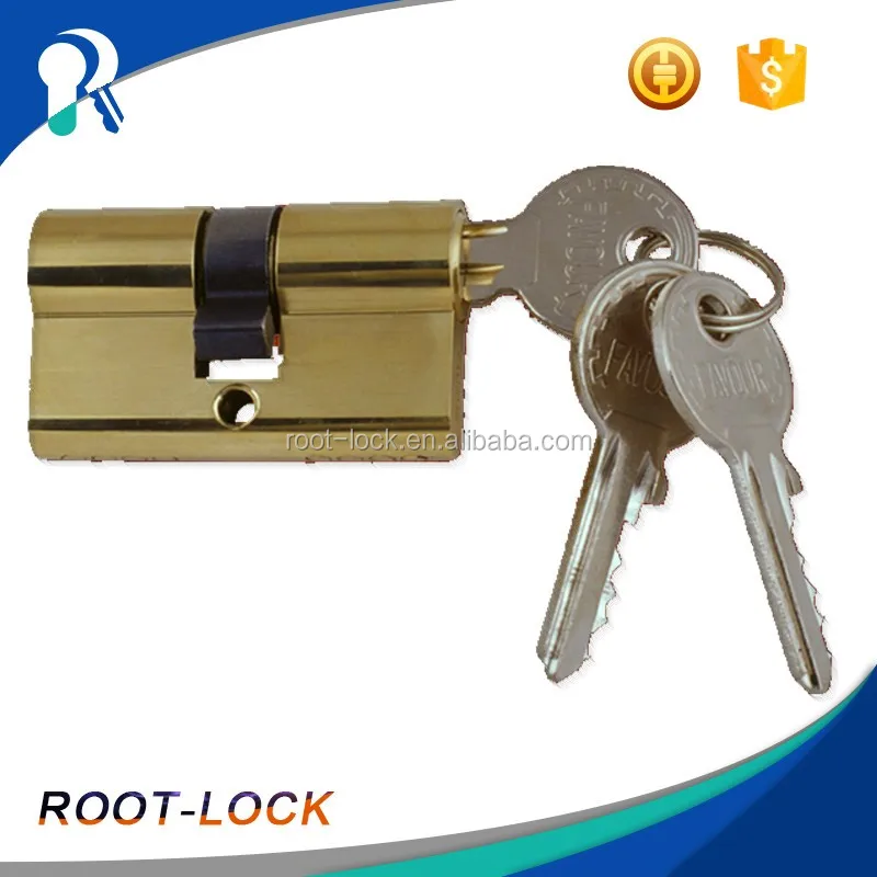 Dual key hadwared brass cylinder door lock