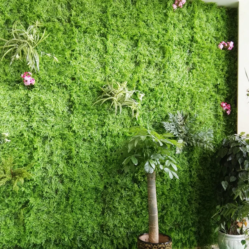 Hot selling 1m by 1m durable excellent decor artificial plant wall panel for hotel decoration