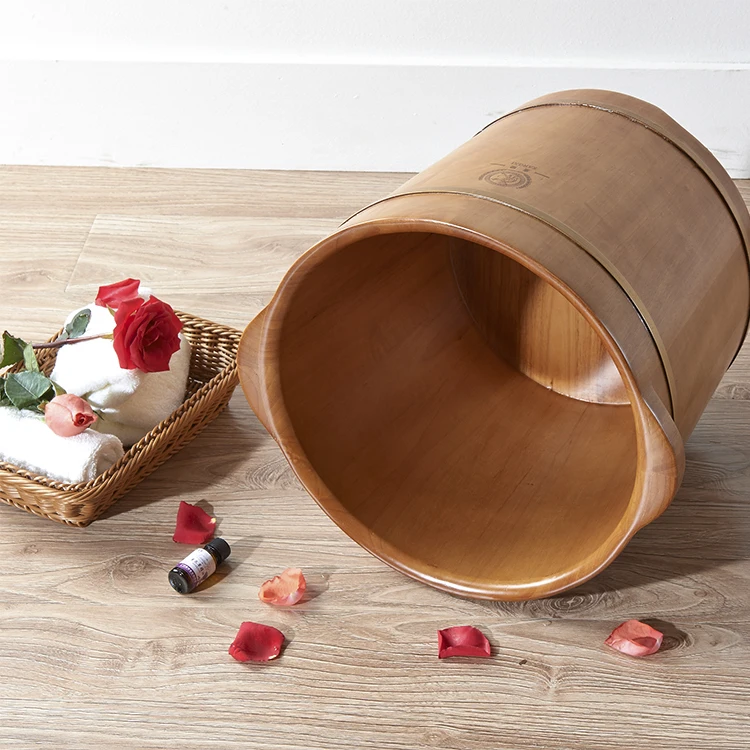 Leg massage Foot pedicure basin wooden spa wash basin
