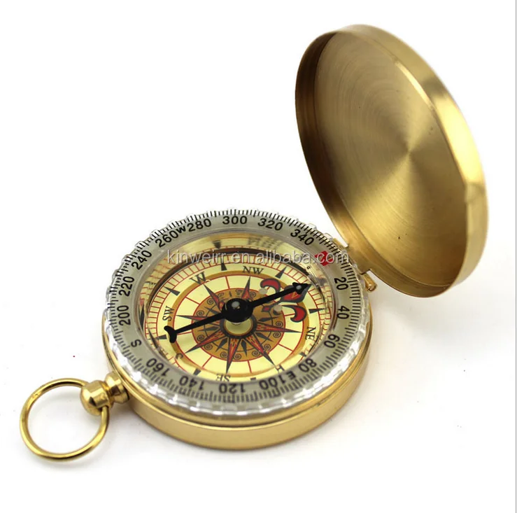 
Metal Brass Mini Keychain Kaaba Direction Compass 