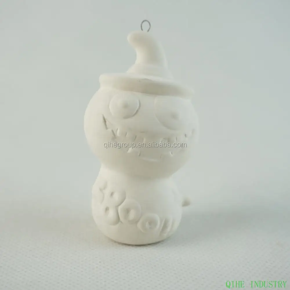 Большая ведьма с колбой, готовая к окрашиванию керамическая бисквитная керамика, U-образная краска