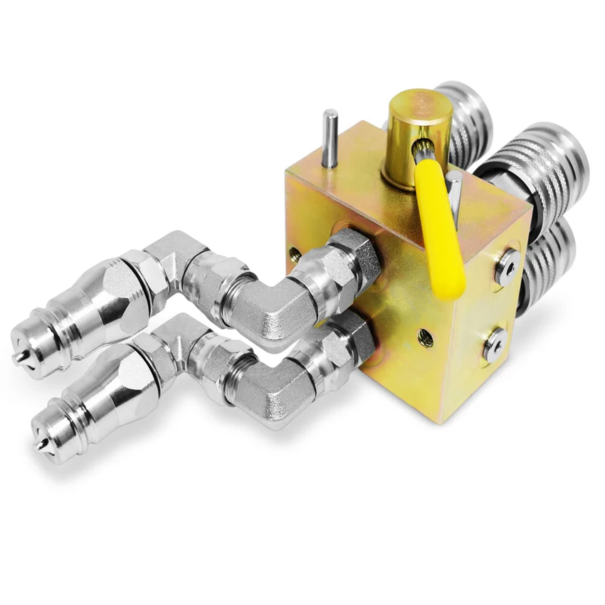 
Hydraulic Multiplier Valve , Splitter Diverter Valve with Couplers and Push Button Switch 