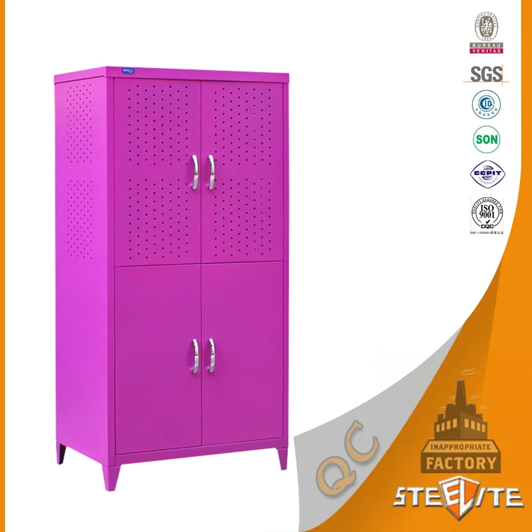 Home decor waterproof 4 door steel kitchen cabinet dish rack/storage cabinets metal locker with air vent