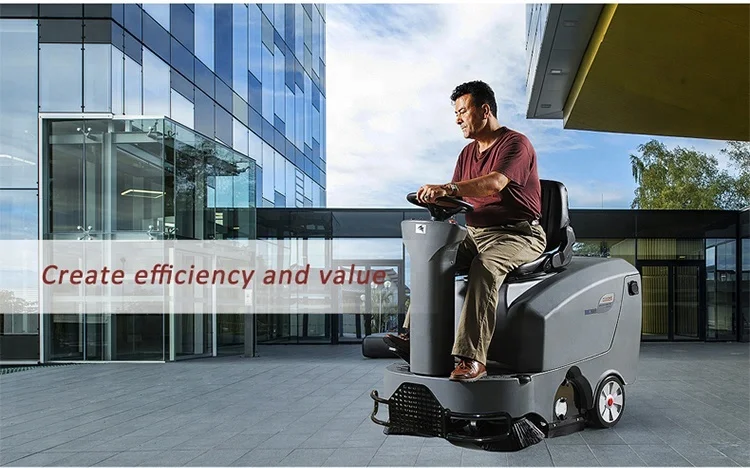 GM-MINIS Best Quality MINI Automatic Industrial Ride on Floor Sweeper with Roller Brush