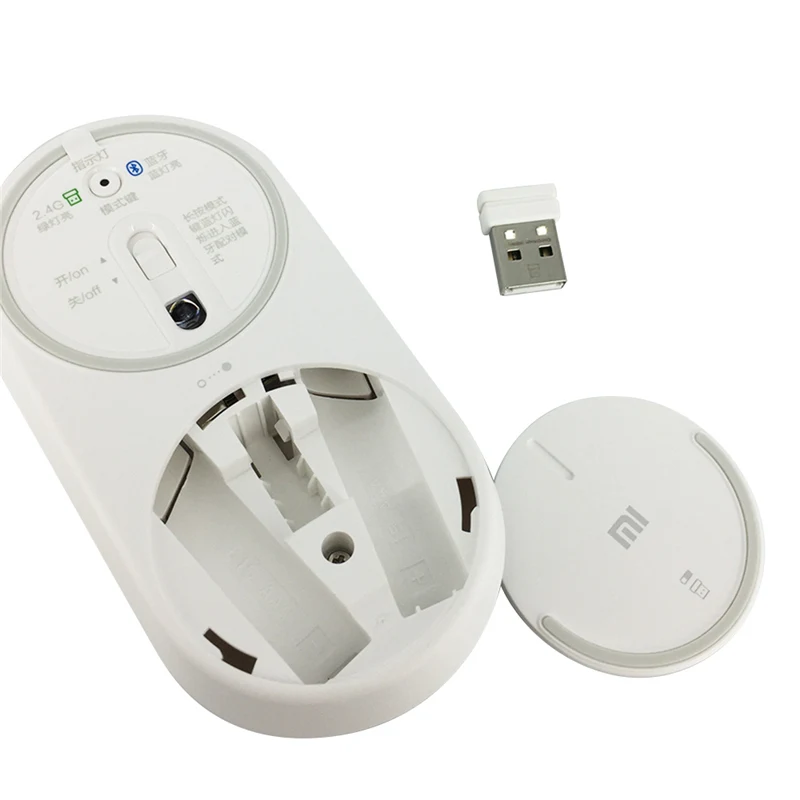 Original Xiaomi Portable Wireless Mouse Portable Optical RF 2.4GHz Dual Mode Connect for Laptop PC without Battery