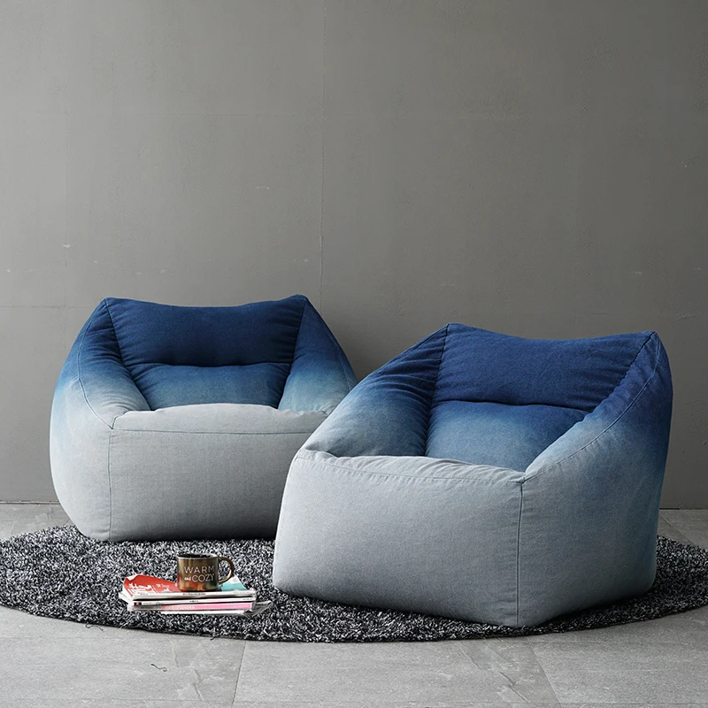 Colorful Outdoor Waterproof Float Beanbag Chair Double Seat Big Bean Lounge Furniture Modern Living Room Sofa Lazy Sofa Fabric