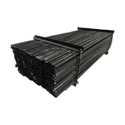 Star Pickets (Y Pickets) with a size of 1.35mtr Black bitumen coated Heavy Duty.