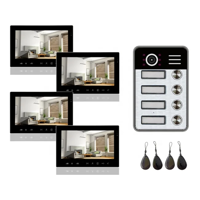 Zhuhai morning multi family doorbell ip65 waterproof  multi apartment video intercom system