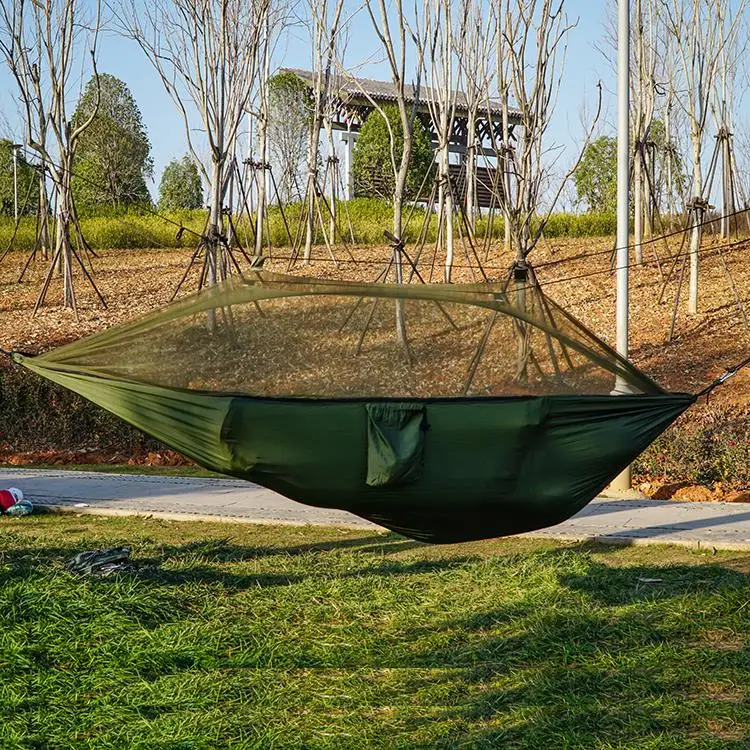 Портативный гамак для кемпинга, подвесная кровать, спальный гамак с москитной сеткой