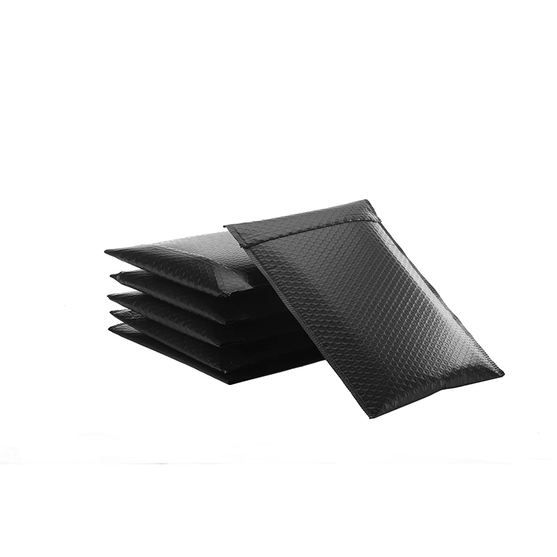 
custom printed matte black poly mailers for lashes 