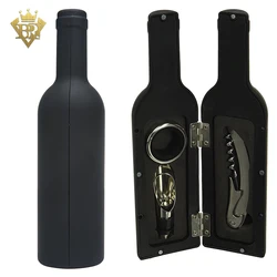 Perfect Gifts 3pcs Bottle Shape Case 3 Pieces Wine Bottle Accessory Kit