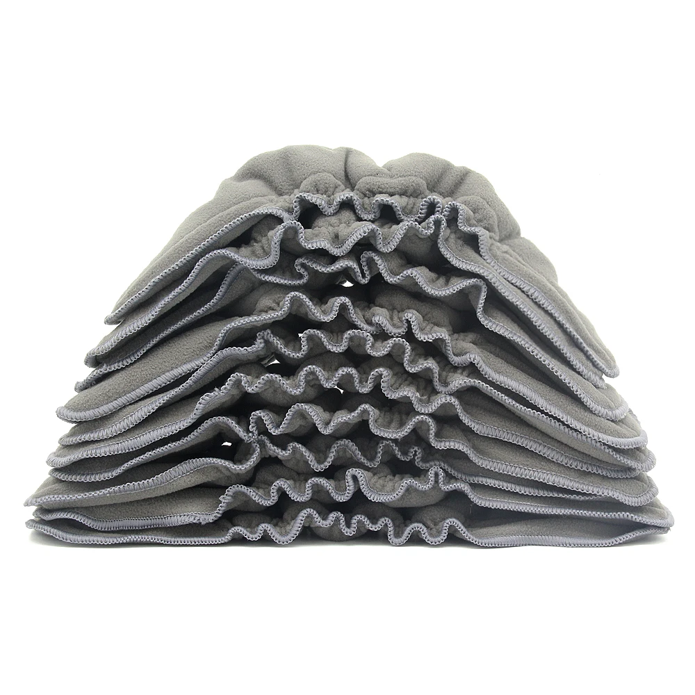 Bamboo Charcoal Reusable Diaper Insert Super Absorbent Washable Nappy Liner with Elastic Gusset for baby Pocket Nappies
