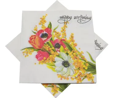 Customize Logo Printed Napkins Solid Colors Disposable Dinner Bar Party Luncheon