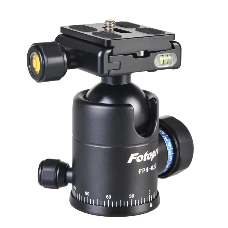 Fotopro FPH-62Q modern design aluminum material professional tripod camera ball head