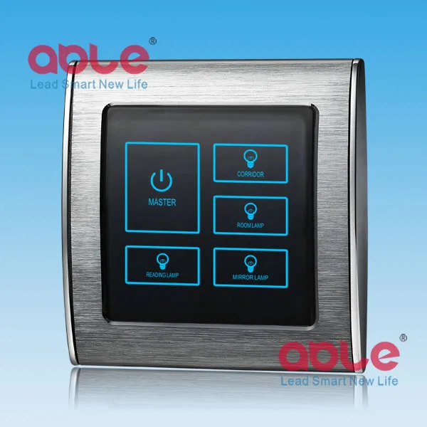 Настенный выключатель из хрустального стекла с сенсорным экраном для умного