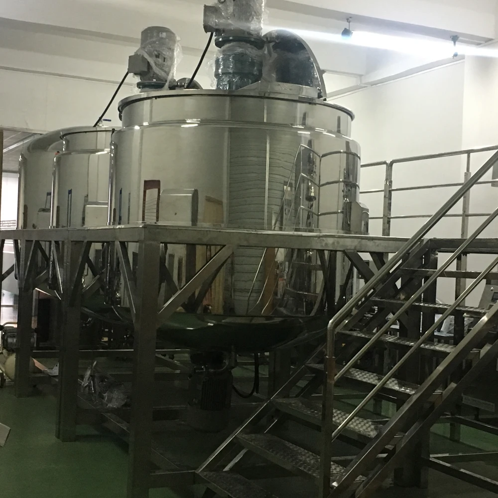 500L 1000L heating mixing homogenous cosmetic machinery shampoo mixer
