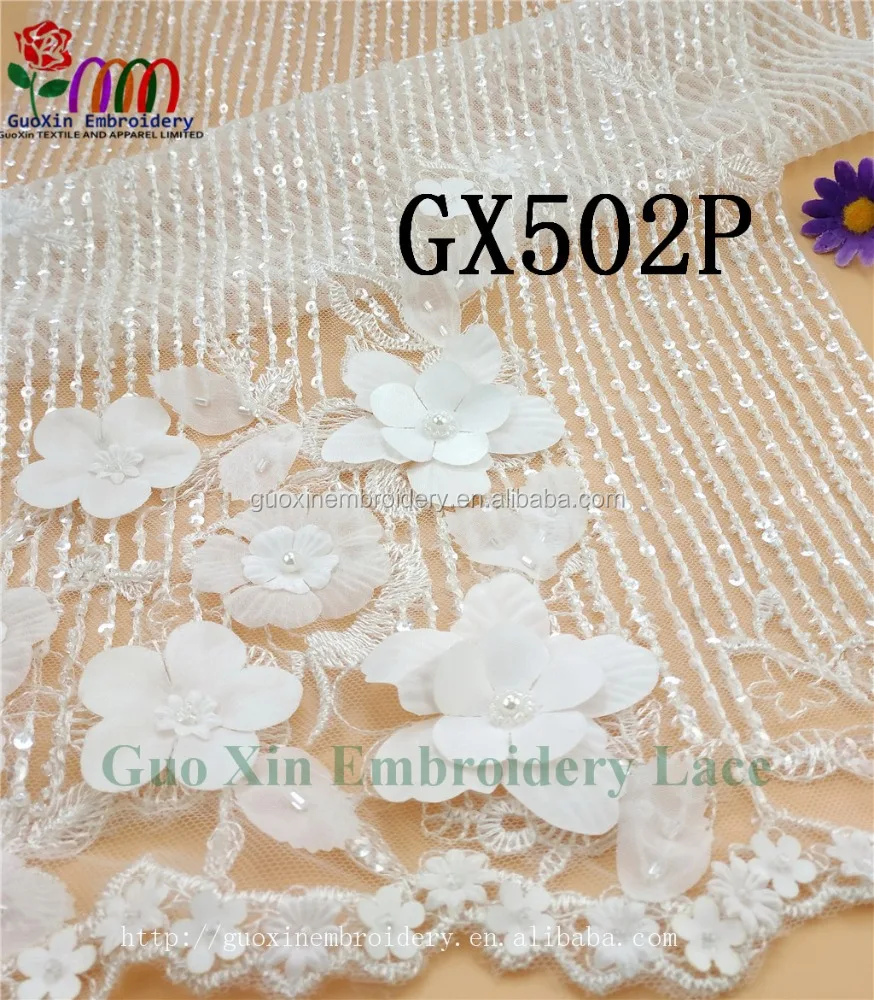 3d bridal lace fabric with beads and flowers /3d flower lace embroidered fabric/3d beaded embroidery bridal laces for dresses