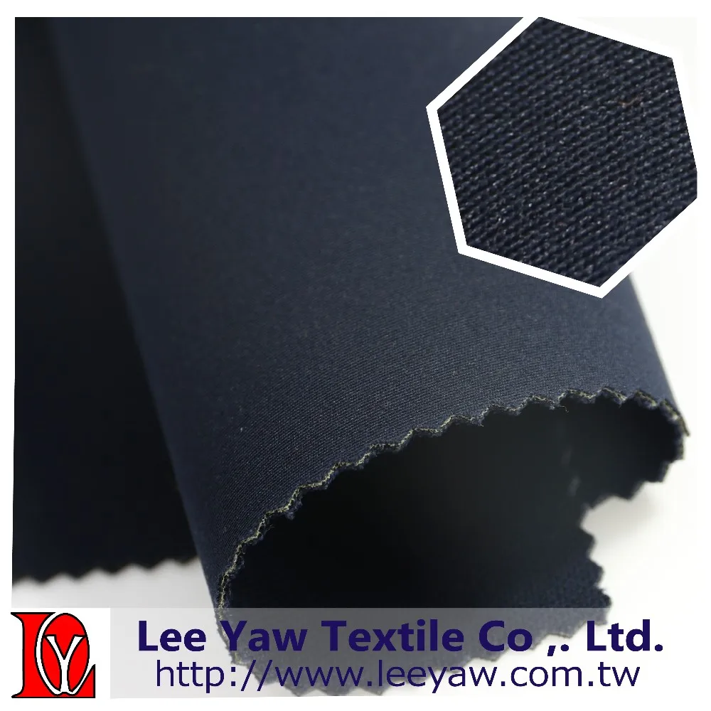 100% polyester pique stretchable + neoprene+ polyester H.gauge interlock fabric with stretchable