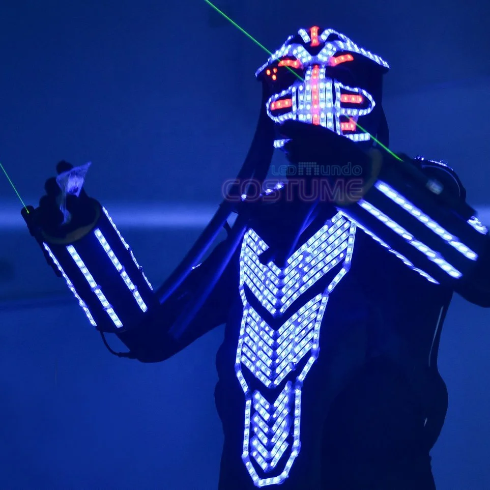 Free DHL Shipping Traje de Robot LED Stilts Walker LED Light Robot Costume Clothing event kryoman costume led disfraz de robot