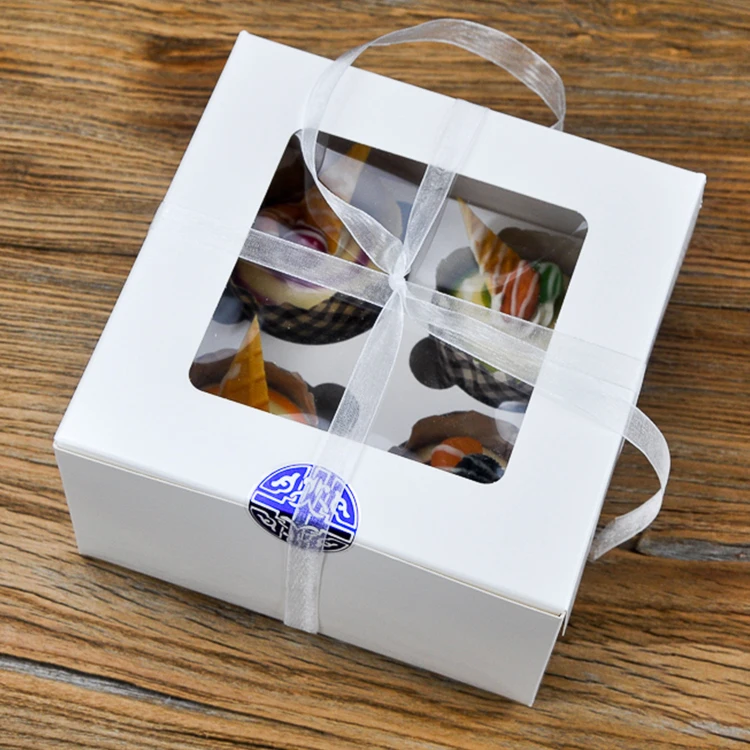 China Factory Wholesale Cheap Customized Paper Cardboard 12 Mini Cup Cake Packaging Bakery Cupcake Box