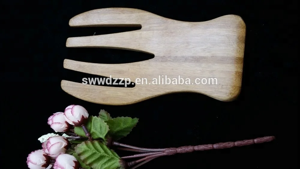 
eco-friendly food grade bamboo Salad hands salad tools for sale 