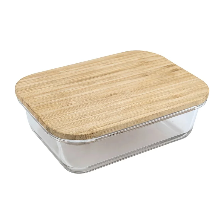 Glass Food Storage Containers with Bamboo Lids  Bamboo Cutlery 4 pack Glass Bento Box Great for Meal Prep