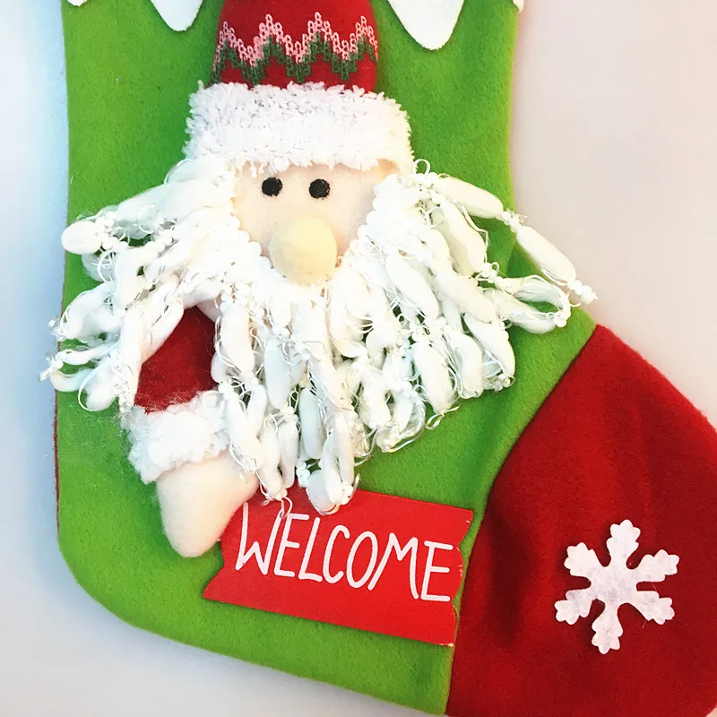 
Short Gift Christmas Snowflake Socks, Kids Christmas Eve Santa Claus Socks 