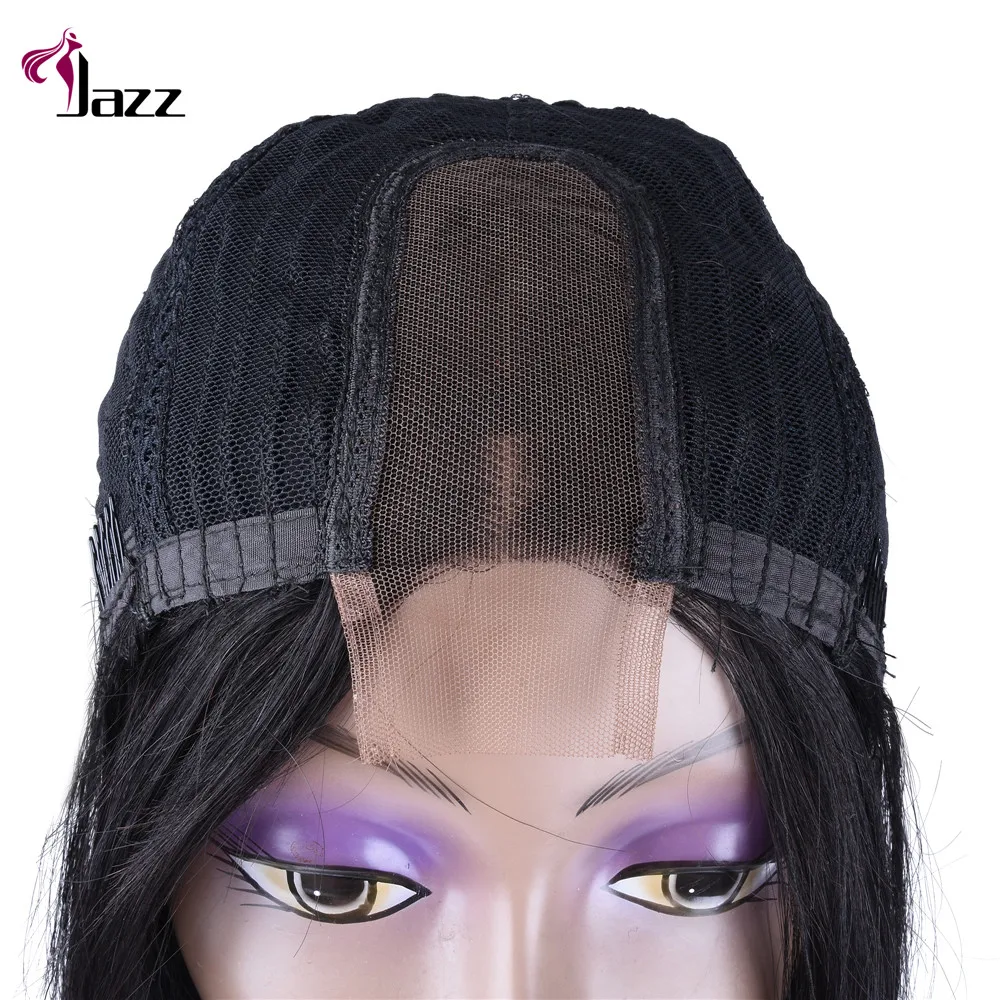 Wholesale 130% Density u part 100% unprocessed straight brazilian hair 2*4 human hair wigs with baby hair for women