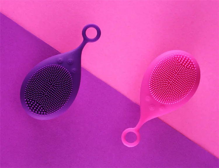 
2 in 1 face ultrasonic machine electric silicone cleansing facial brush 