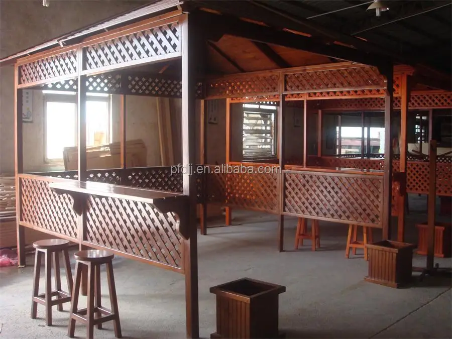 Prefabricated wooden gazebo,hot tub manual assembly outdoor garden gazebo