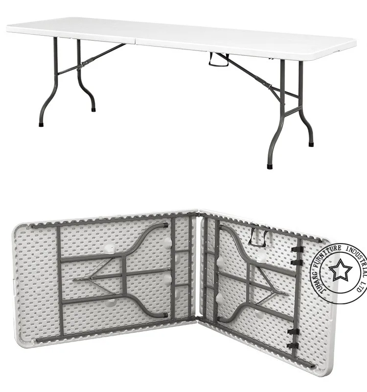 Wholesale cheap square white portable plastic folding rectangle table