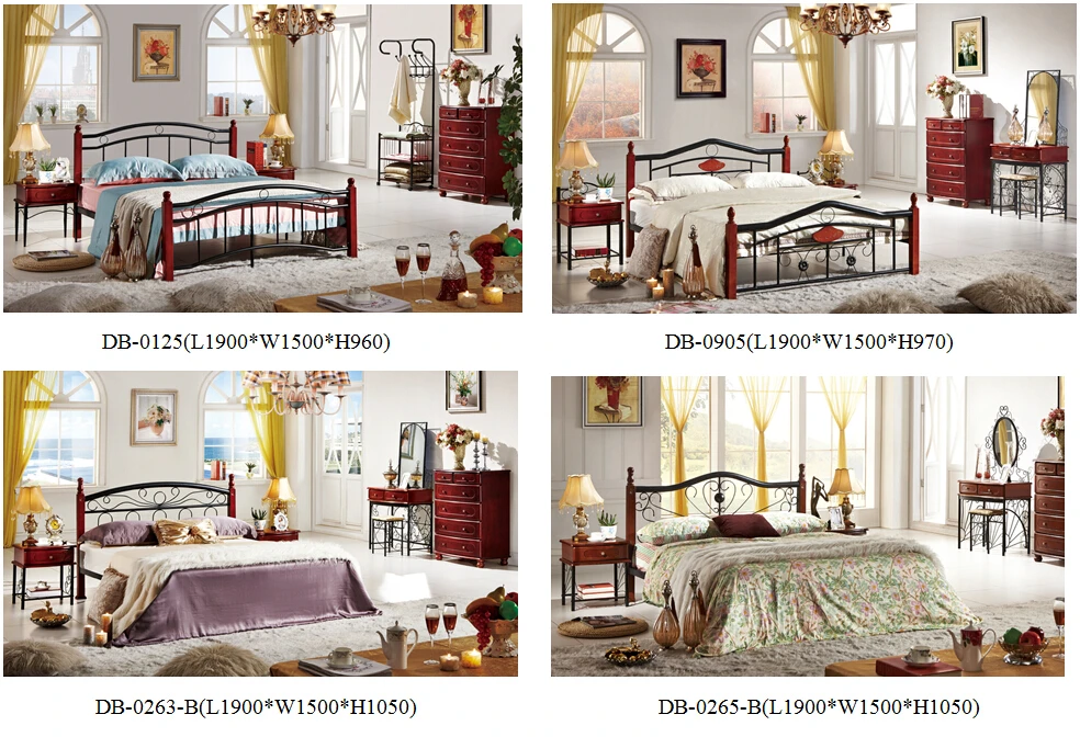 
online shop china of iron metal bed bedroom set furniture for sale 