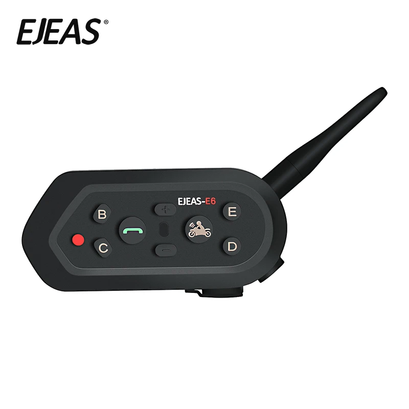 Best selling 6 riders E6 bt interphone motorcycle helmet intercom connections intercoms