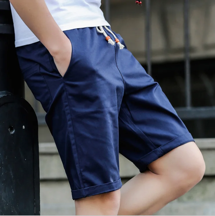  Шорты мужские классические Молодежные приталенные повседневные короткие штаны большие размеры