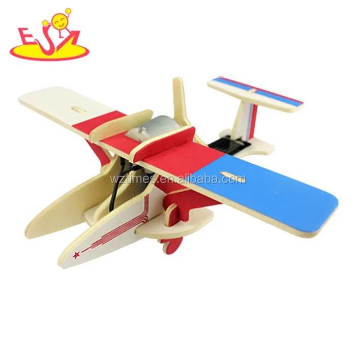 2018 оптовая продажа дети собирают деревянные модели самолетов смешные детские деревянные W03B069