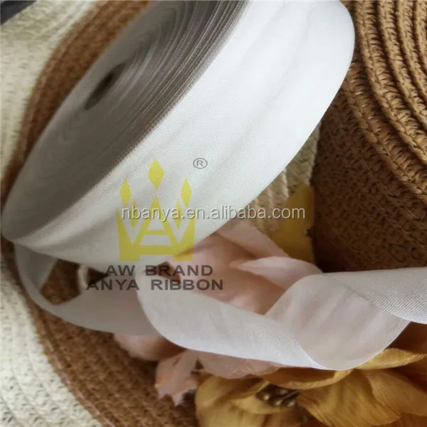 
retail high quality 25mmX90m/roll undyed raw white 100% pure silk ribbon of embroidery 